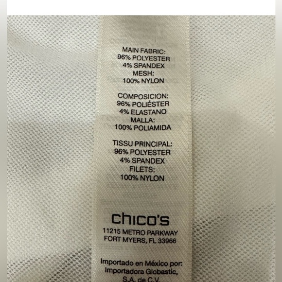 Chico’s Women’s Open Drape White Windowpane Mesh Cardigan Sz 2 Large - Picture 7 of 8